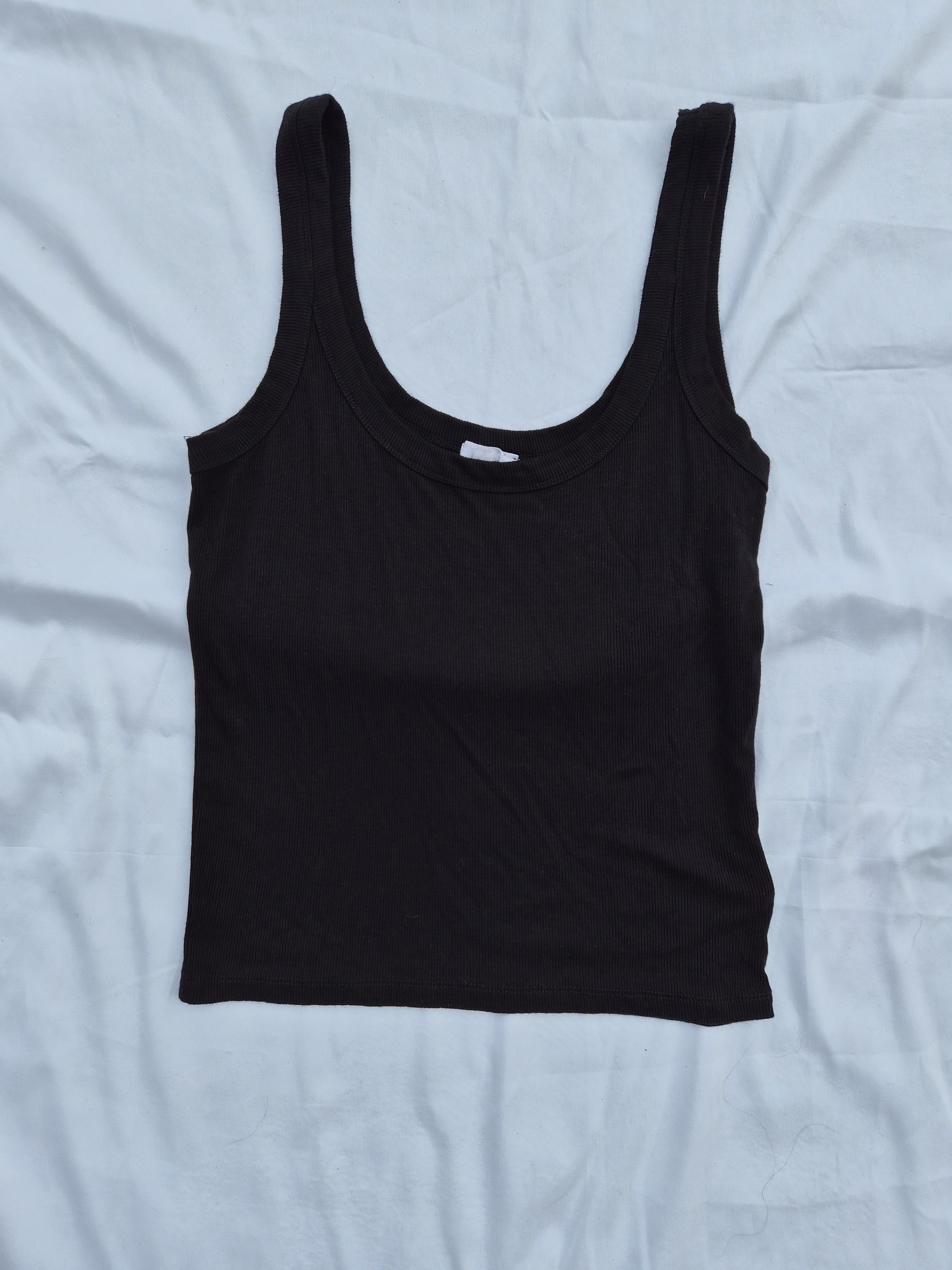 Cotton On Black Ribbed Scoop Neck Tank